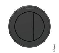 Commande Geberit type 10 ronde PN double touche meuble noir mat noir - GEBERIT 116.057.16.1