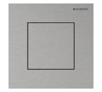 Commande d'urinoir type 40 Geberit 116217FW1 pneumatique, Square , brossé, revêtement facile à nettoyer