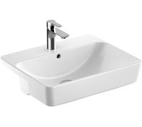 Geberit Lavabo Variform semi-encastré 55x45 cm trop-plein, trou robinetterie blanc 500681011
