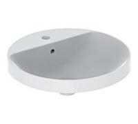 Geberit Lavabo VariForm 500.705.01.2 encastré rond Ø48 cm avec trop-plein et trou, blanc brillant