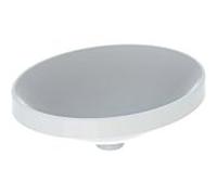 Geberit VariForm lavabo à encastrer 500711012 blanc , 50x40cm, sans trou pour robinetterie, trop-plein, ovale