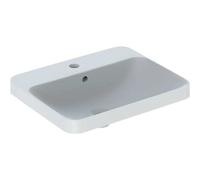 Geberit VariForm lavabo à encastrer 500741002 55x45cm, avec trou pour robinetterie, avec trop-plein, rectangulaire , blanc KeraTect