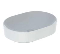 Geberit VariForm vasque à poser 500774002 55x40cm, sans trou pour robinetterie, trop-plein, elliptique, blanc KeraTect