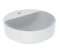Geberit VariForm vasque à poser 500770012 d= 45cm, avec banc à trou pour robinetterie, sans trop-plein, rond, blanc