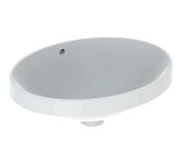 Geberit Lavabo encastré Variform 500.709.01.2 50×40 cm ovale sans trou avec trop-plein Blanc brillant