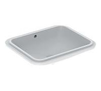 Geberit VariForm lavabo sous plan 500765002 58x49cm, sans trou pour robinetterie, avec trop-plein, rectangulaire , blanc KeraTect
