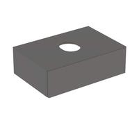 Geberit VariForm meuble sous-lavabo à poser, un tiroir, surface de rangement, siphon, largeur 75 cm, 501.160.00.1, Couleur: surface : lave, laqué mat, plaque de recouvrement : lave mat