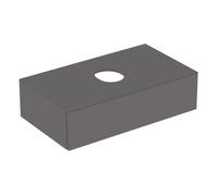 Geberit VariForm meuble sous-lavabo à poser, un tiroir, surface de rangement, siphon, largeur 90 cm, 501.166.00.1, Couleur: surface : lave, laqué mat, plaque de recouvrement : lave mat