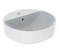 Geberit VariForm vasque à poser 500769002 d= 45cm, avec trou pour robinetterie, trop-plein, rond, blanc KeraTect