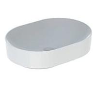 Geberit Lavabo à poser VariForm 55x40 cm elliptique sans trou de robinet Blanc brillant 500.774.01.2
