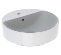 Geberit – Lavabo VariForm à poser Ø45 cm rond, trou robinet + trop-plein, blanc 500.769.01.2