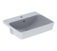 Geberit VariForm - Vasque semi-encastrée, 55x45 cm, avec trop-plein, trou pour robinetterie, blanc 500.681.01.1