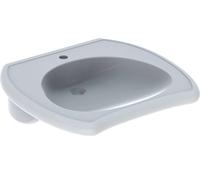 Geberit Vitalis - Lavabo adapté aux PMR, 55x55x15 cm, sans trop-plein, trou pour le robinet, blanc 501.541.01.1
