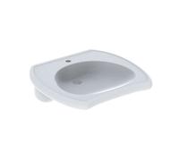 Geberit Vitalis - Lavabo sans obstacle, trou pour robinet, sans trop-plein, blanc 501.540.01.1