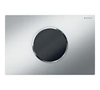 Geberit WC control 115908KN6 Fonctionnement sur piles, double chasse, finition chrome mat