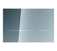 Geberit Sigma80 plaques de déclenchement pour rinçage à 2 quantités, angulaires, sans contact, 116.090.SM.6, Couleur: Miroir de verre
