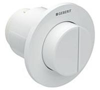 Geberit WC control Typ 01 116044111 pneumatique, plastique, blanc chasse, saillant, match2 alpine