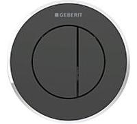 Geberit WC control Typ 01 116055KM1 pneumatique, double chasse, plastique, noir / chromé brillant