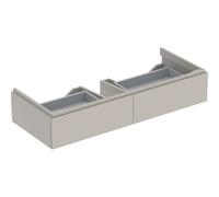 Geberit Meuble sous lavabo Xeno 2 – 120 cm, luminaire LED, 2 tiroirs – greige 500.517.00.1