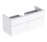 Geberit Xeno 2 - Meuble sous lavabo 120 cm avec luminaire LED, 4 tiroirs, blanc poli 500.518.01.1
