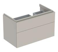 Geberit Xeno 2 - Meuble sous lavabo 90 cm avec plage de dépose, tiroir avec luminaire LED, greige 500.516.00.1