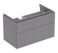 Geberit Meuble sous-vasque Xeno² 500515431 88×53×46,2 cm, 2 tiroirs, étagère, gris structuré