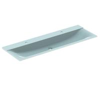 Geberit Xeno² meuble lavabo 500277001 140 x 48 cm, deux trous de robinetterie, sans trop-plein, blanc -alpine