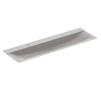 Geberit Xeno² meuble lavabo 500279001 160 x 48 cm, deux trous de robinetterie, sans trop-plein, blanc -alpine