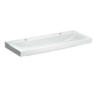 Geberit Xeno 2 lavabo avec 2 trous pour robinets, sans trop-plein, 120x48 cm blanc avec KeraTect, 500550011, 500550011 - CM