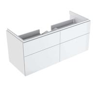 Geberit Xeno 2 - Meuble sous lavabo 120 cm avec luminaire LED, 4 tiroirs, blanc poli 500.518.01.1