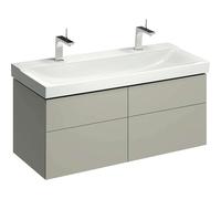 Geberit - Meuble sous-vasque Xeno 2 120 cm luminaire LED 4 tiroirs greige 500.518.00.1