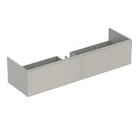 Geberit Xeno 2, meuble sous-lavabo 500.348, 1595x350x473 mm, 2 tiroirs, pour lavabo en composite minéral, 500346001, Couleur: Laqué gris mat - CM