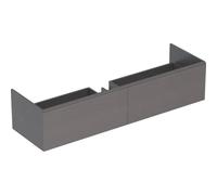 Geberit Xeno 2, meuble sous-lavabo 500.348, 1595x350x473 mm, 2 tiroirs, pour lavabo en composite minéral, 500346431, Couleur: Gris Scultura Malamin Structure en bois - CM
