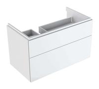 Geberit Meuble bas Xeno² 2 tiroirs plage dépose droite 88x53x46.2 Blc brillant 500.515.01.1