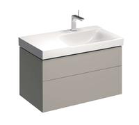 Geberit Xeno 2 - Meuble sous lavabo 90 cm avec plage de dépose, tiroir avec luminaire LED, greige 500.516.00.1