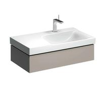 Geberit Xeno 2 - Meuble sous lavabo 90 cm avec plage de dépose, tiroir avec luminaire LED, greige 500.514.00.1