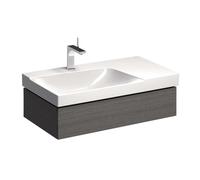Geberit Xeno 2 - Meuble sous lavabo 90 cm avec plage de dépose, tiroir avec luminaire LED, gris 500.513.43.1