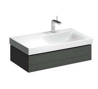 Geberit Xeno 2 - Meuble sous lavabo 90 cm avec plage de dépose, tiroir avec luminaire LED, gris 500.514.43.1