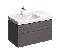 Geberit Xeno² meuble sous-vasque 500515431 88x53x46,2cm, avec 2 tiroirs, avec étagère, gris structuré/scultura