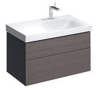 Geberit Xeno 2 - Meuble sous lavabo 90 cm avec plage de dépose, tiroir avec luminaire LED, gris 500.516.43.1