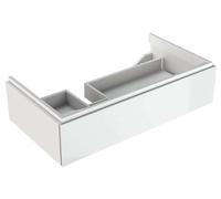 Geberit Xeno 2 - Meuble sous lavabo 90 cm, tiroir avec luminaire LED, blanc poli 500.508.01.1