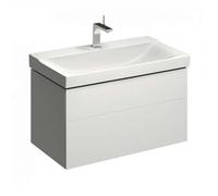 Geberit Xeno 2 - Meuble sous lavabo 90 cm, tiroir avec luminaire LED, blanc poli 500.509.01.1