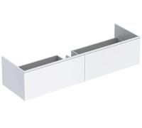 Geberit Xeno 2 - Meuble sous lavabo Varicor 140 cm avec luminaire LED, 2 tiroirs, blanc mat 500.346.01.1