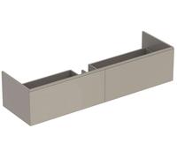 Geberit Xeno 2 - Meuble sous lavabo Varicor 140 cm avec luminaire LED, 2 tiroirs, greige 500.346.00.1