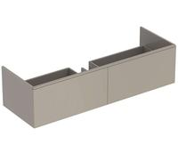 Geberit Xeno 2 - Meuble sous lavabo Varicor 140 cm avec luminaire LED, 2 tiroirs, greige 500.348.00.1