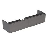 Geberit Xeno 2, meuble sous-lavabo 500.348, 1595x350x473 mm, 2 tiroirs, pour lavabo en composite minéral, 500.346.43.1, Couleur: Gris Scultura Malamin Structure en bois