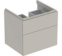 Geberit Meuble sous-vasque Xeno2 58x53x46,2 cm suspendu 2 tiroirs laqué gris mat 500.506.00.1