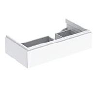 Geberit Xeno 2 armoire sous lavabo avec découpe siphon à droite, 880x220x462mm, 1 tiroir, 500514011, Couleur: Laque brillante blanche - CM