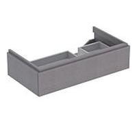 Geberit Xeno² meuble sous-vasque 500514431 88x22x46,2cm, avec tiroir, avec étagère, gris structuré/scultura