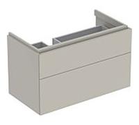 Geberit Xeno² meuble sous-vasque 500515001 88x53x46,2cm, avec 2 tiroirs, avec étagère, mat/greige
